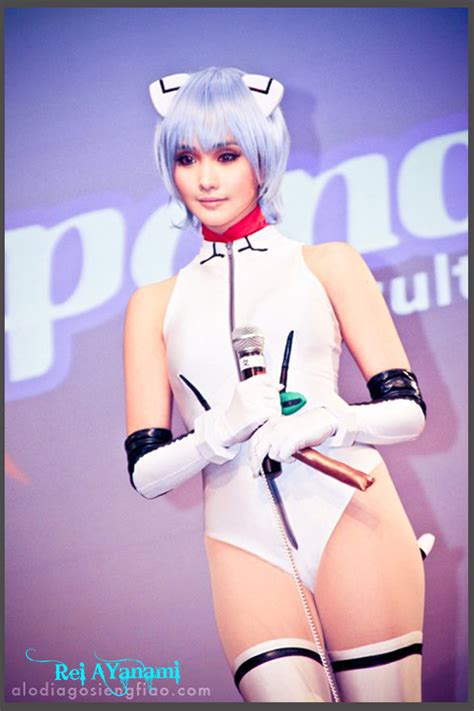 cosplayer cosplay evangelion cosplay cute rei ayanami cosplay photo