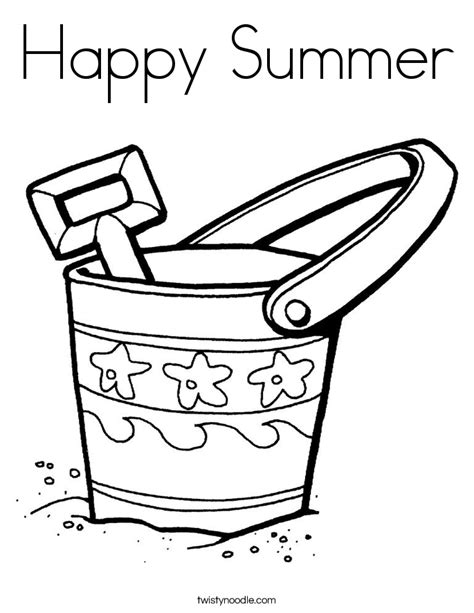happy summer coloring page twisty noodle