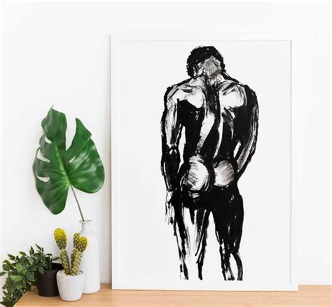 nudeart erotica art print african american black male naked etsy