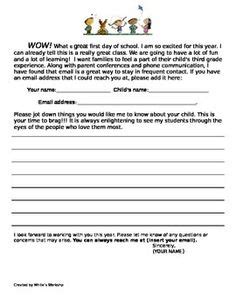 room mom introduction letter  parents  pto gave   sample