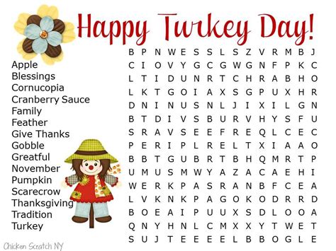 thanksgiving word search printable  kids  atalecia  chickenscratch