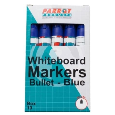 parrot whiteboard markers bullet tip dark blue whiteboard markers