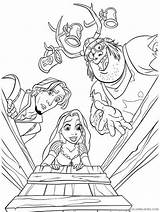 Coloring Tangled Coloring4free Rapunzel sketch template