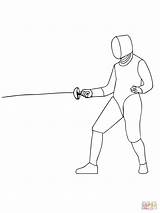 Fencing Coloring Pages sketch template