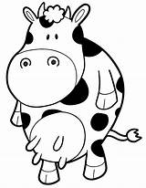 Coloring Cow Pages Cartoon Popular sketch template