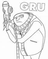 Gru Coloring Pages Printable Getcolorings sketch template