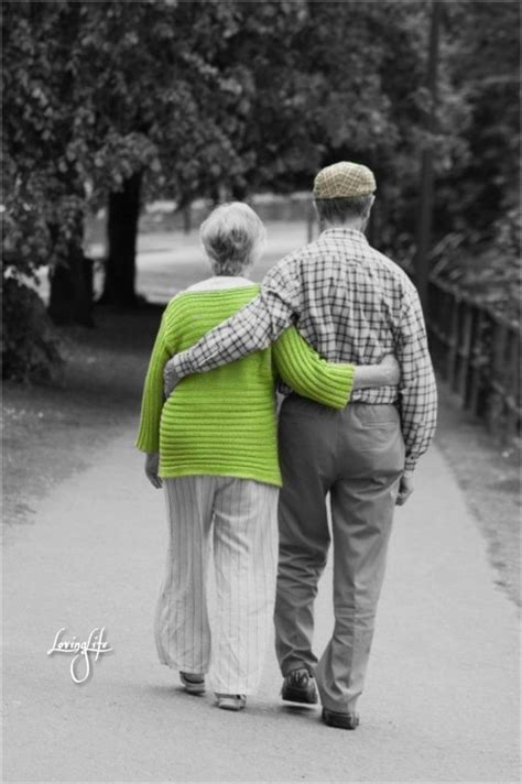 Taking A Walk Together Green Color Splash Photography Older Couples