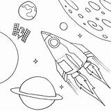 Colorkiddo Spaceship sketch template