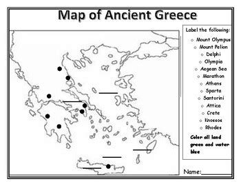 blank map  ancient greece printable