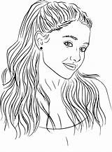 Pages Ariana Grande Coloring Template sketch template