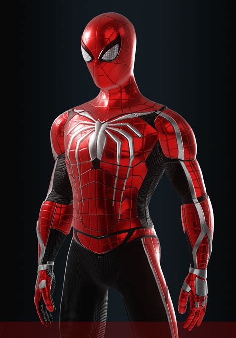 spiderman custom suit design cgtrader