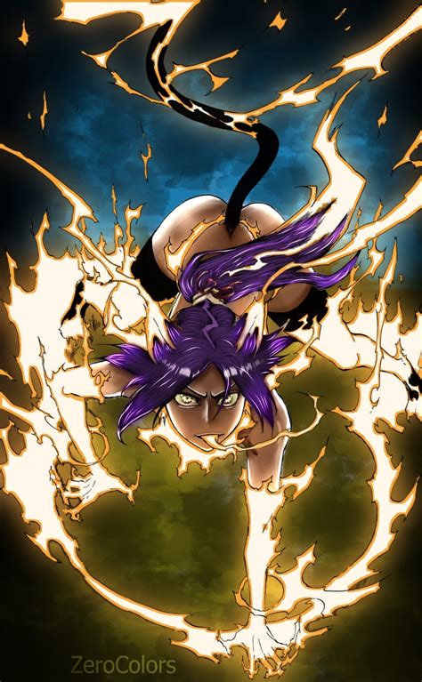 God Of Thunder Yoruichi Coloring Done By Me Bleach