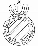 Espanyol Barcelona Crest Coloring Logo Printable Topcoloringpages Print sketch template