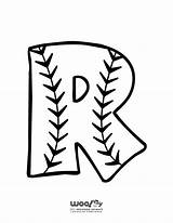 Baseball Softball Alphabet Letters Printable Coloring Letter Pages Print Drawing Kids Diamond Jr Player Vector Laces Woo Activities Getdrawings Crafts sketch template