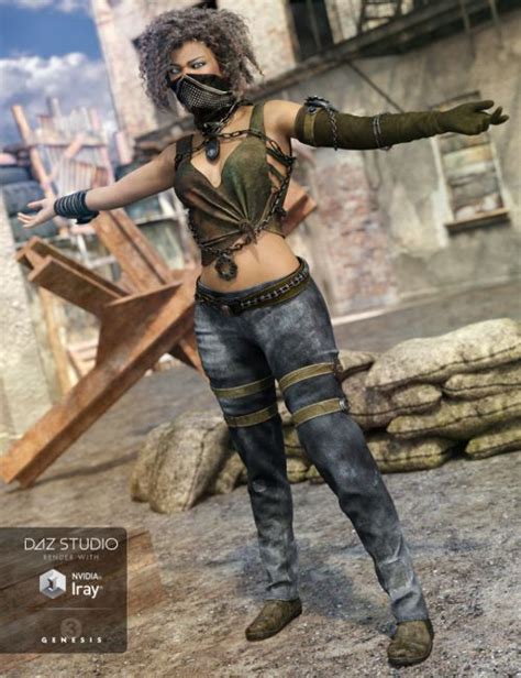 eternal desert warrior outfit for genesis 3 female s 3d models for