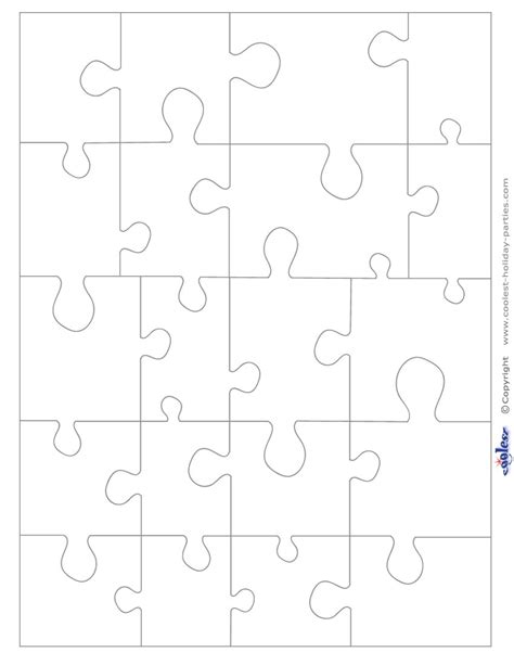 medium blank printable puzzle pieces puzzle piece template