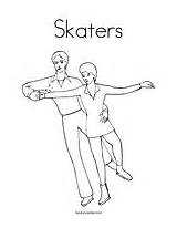 Coloring Skaters Skate Trace Color Skating Ice sketch template