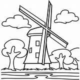 Windmill Sheets Windmills Watermill Willows Coloringhome sketch template