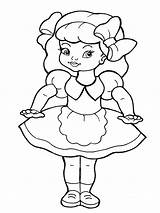 Coloring Doll Pages Print sketch template