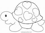 Ploo Pintar Corazones Turtles sketch template