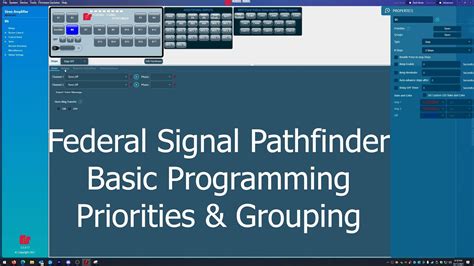 basic federal signal pathfinder programming grouping  priority ep  youtube