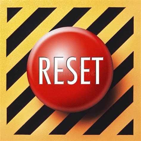 reset button stock image image  push restart press