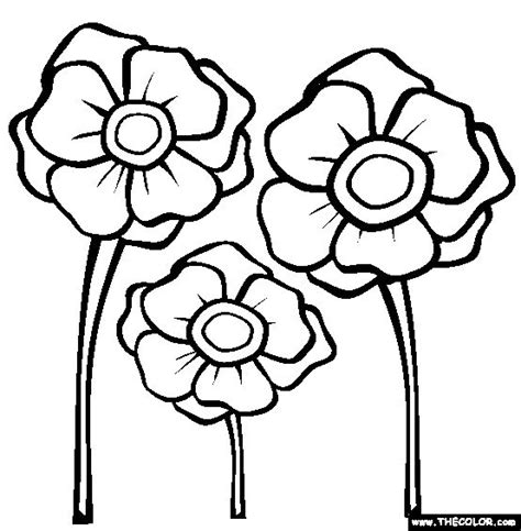 poppies coloring page  poppies  coloring poppy coloring
