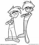 Coloring Pages Danny Phantom Cartoon Character Color Sheet Kids Characters Printable Sheets Found Kid sketch template