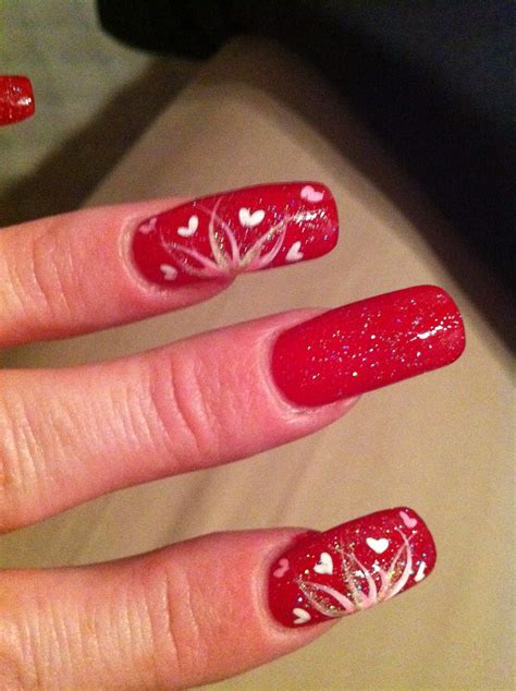 red valentines day nails valentines day nails  nails nails