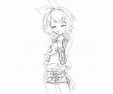 Rin Miku Hatsune Kagamine Vocaloid sketch template