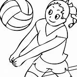 Coloring Pages Volleyball Softball Clipart Printable Court Getdrawings Getcolorings Drawing Clipartmag sketch template
