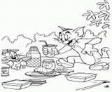 Jerry Coloring Pages Tom Picnic 3aae sketch template