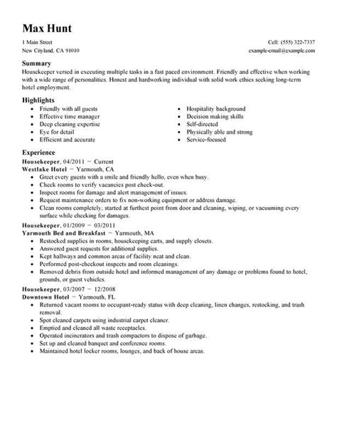 housekeeper resume sample perfect housekeeping aide resume examples