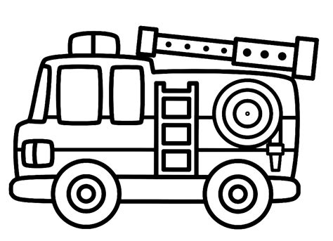 coloring pages fire truck  kids printable