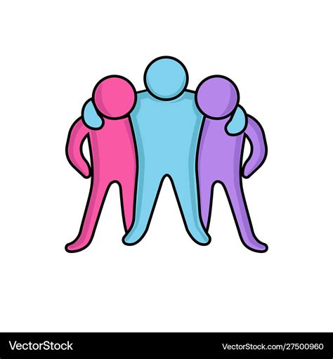 friendly people social icon royalty  vector image