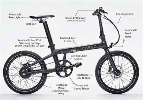 carbo lightweight foldable electric bike gadgetsin