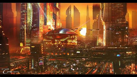sci fi futuristic city cities art artwork wallpaper   wallpaperup