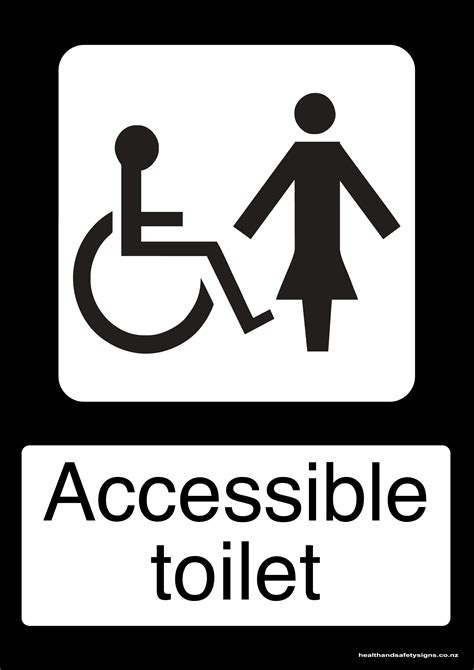 accessible toilet health  safety signs