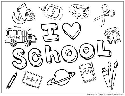 school school coloring pages  love school preschool