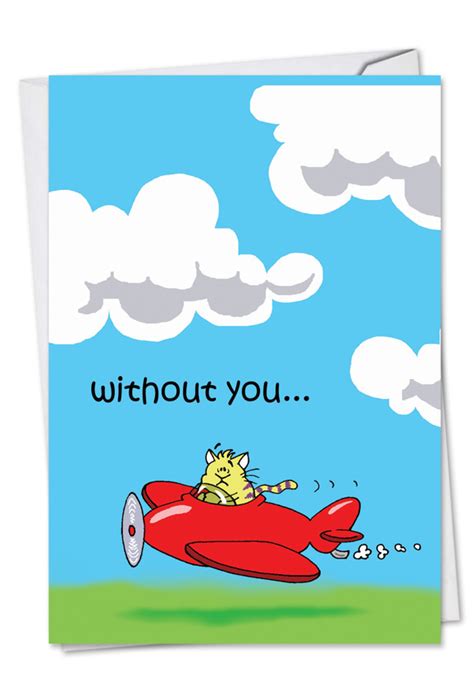flying low cartoons miss you paper card d t walsh