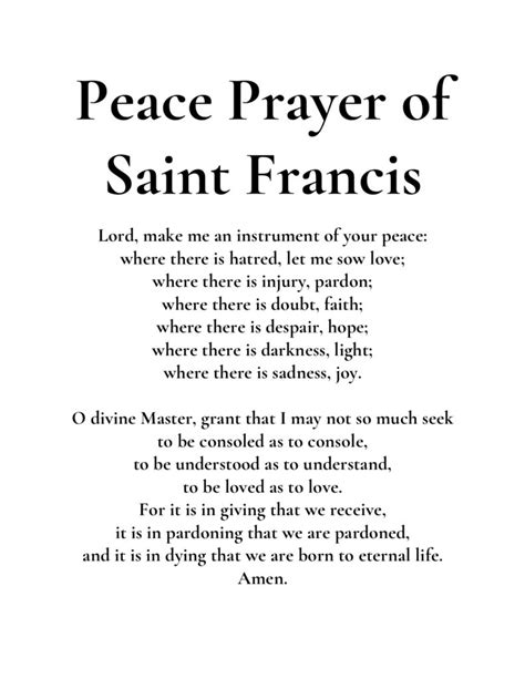 peace prayer  saint francis smiocs