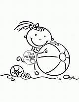 Little Girl Line Drawing Ball Getdrawings sketch template