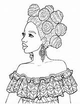 African Adults Fashions Mulher Colorir Coloriage Negras Meninas Africano Alisha Willis Copics Omeletozeu sketch template
