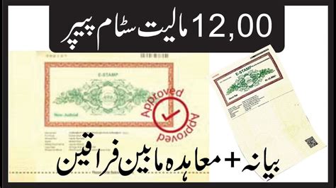 apply   stamp paper  pakistan  stamping punjab youtube