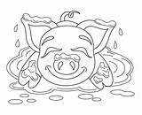 Piggy Puddle Colorare Porcellino Sporcizia Sta Pozza Divertente Sulla Lying sketch template