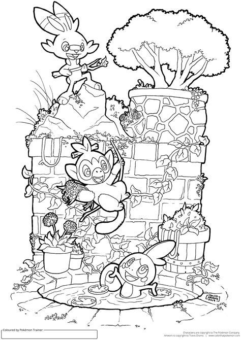 pokemon coloring pages galar  quality hd