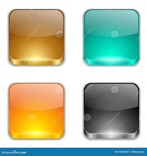 app buttons set stock vector illustration  graphic