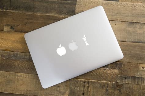 sticker autocollant pomme croquee pour macbook  stickerfr