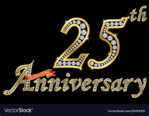 celebrating  anniversary golden sign vector image