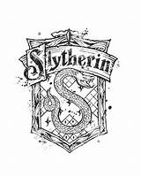 Slytherin Crest Print Potter Harry Printable Coloring Pages Hogwarts Watercolor Painting Center House Template Serpentard Etsy Blason Printables Drawing Para sketch template